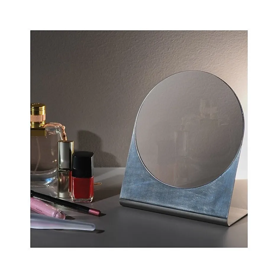 Spirella Miroir rond à poser Inox ALENA Brossé