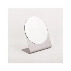 Spirella Miroir rond à poser Inox ALENA Brossé
