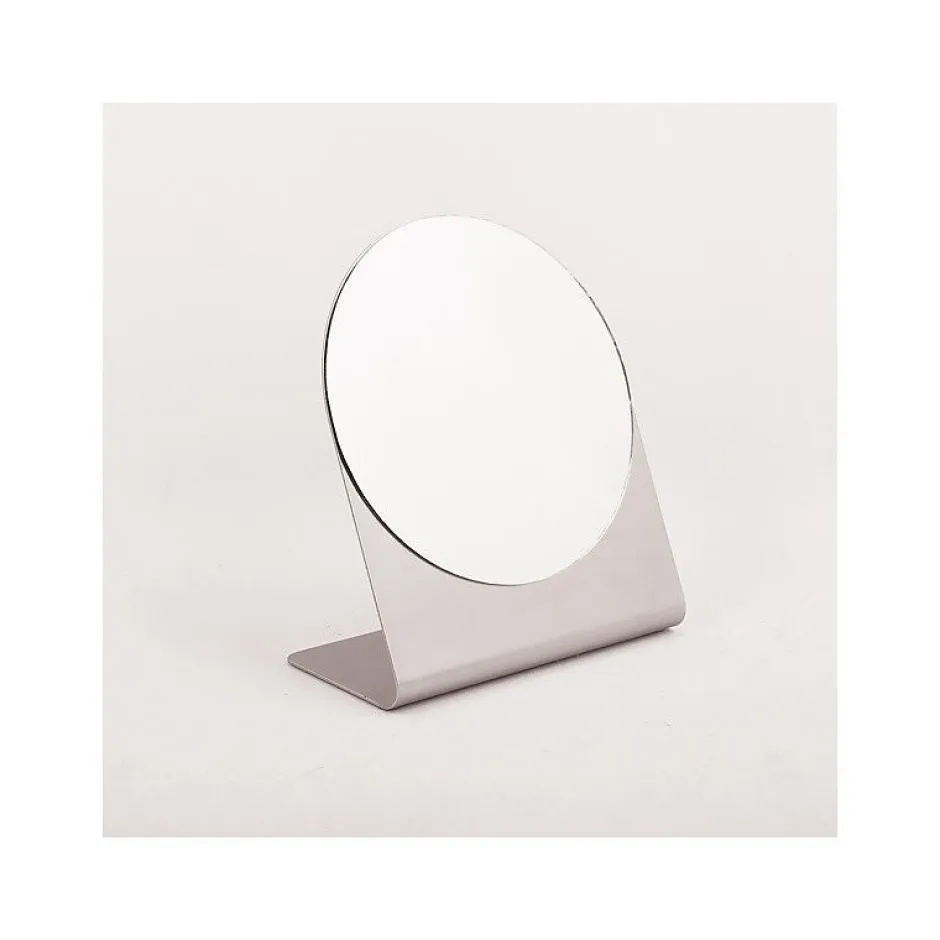 Spirella Miroir rond à poser Inox ALENA Brossé