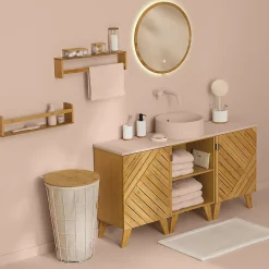 5Five Miroir rond à led 57cm Bambou -