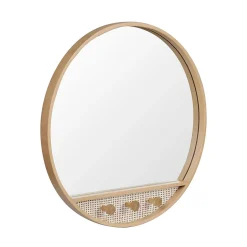 Mob-In Miroir rond chêne NESTO 60x60cm* Miroir Simple