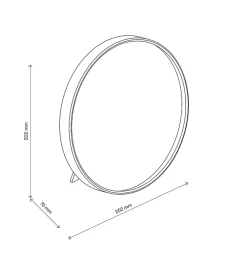 GoodHome Miroir rond grossissant x2 Elland Ø 20 cm
