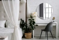 Tulup Miroir rond pour salle de bain 80 cm pour maquillage 1 pièce