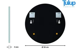 Tulup Miroir rond pour salle de bain 50 cm mural minimaliste 1 pièce* Miroir Simple