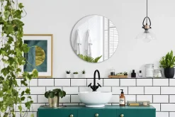 Tulup Miroir rond pour salle de bain 50 cm mural minimaliste 1 pièce* Miroir Simple