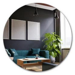 Tulup Miroir rond sans cadre 60 cm suspendu pour salon 1 pièce* Miroir Grossissant