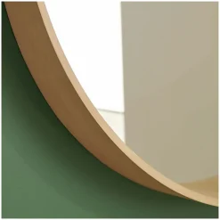 Mob-In Miroir rond VALI en chêne naturel, 80 cm