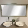 Byca Miroir salle de bain - 140 cm en Acacia gris vieilli - Garriguo