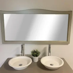 Byca Miroir salle de bain - 140 cm en Acacia gris vieilli - Garriguo