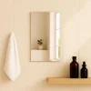 Jindoli Miroir salle de bain 40 cm simple fixation murale* Miroir Lumineux