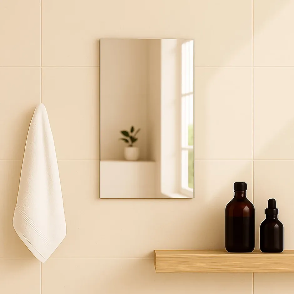 Jindoli Miroir salle de bain 40 cm simple fixation murale* Miroir Lumineux