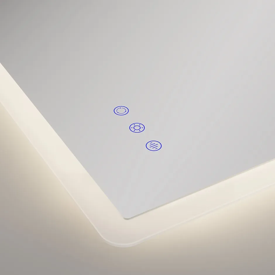 Saniverre Miroir salle de bain BOLEO 60 x 80 cm LED lumineux 2100 lms anti-buée + réglage intensité & couleur -* Miroir Lumineux