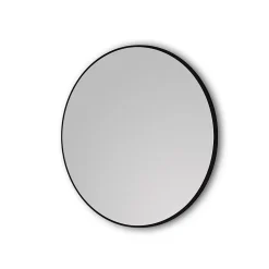 Aurlane Miroir salle de bain circulaire 60cm de diametre - finition noir mat - RING DARK 60