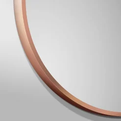 Aurlane Miroir salle de bain circulaire - Diamètre 60cm - Finition cuivre* Miroir Simple