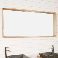 Wanda Collection Miroir salle de bain en teck Samba 140 x 65 cm* Miroir Simple