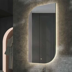 Ledimex Miroir Salle de Bain LED Rétro-éclairé (3000K) - 60x110cm - Anti-Buée & Détecteur de Mouvement - CARDIF