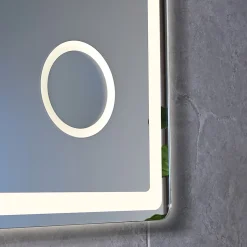 Luxury Bain Miroir salle de bain LED 90x60cm anti buée avec LED 3 couleurs et loupe x3 LB-3612* Miroir Lumineux