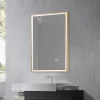 Luxury Bain Miroir salle de bain LED 60x80cm anti buée avec cadre doré LB-126080G* Miroir Lumineux