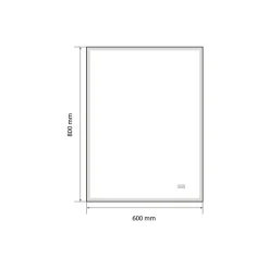 Luxury Bain Miroir salle de bain LED 60x80cm anti buée avec cadre doré LB-126080G* Miroir Lumineux