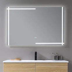 Luxury Bain Miroir salle de bain LED 120x60cm anti buée et LED 3 couleurs LB-4693* Miroir Lumineux