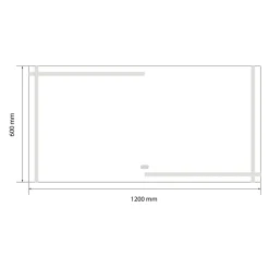 Luxury Bain Miroir salle de bain LED 120x60cm anti buée et LED 3 couleurs LB-4693* Miroir Lumineux