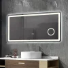 Luxury Bain Miroir salle de bain LED 120x60cm anti buée avec LED 3 couleurs et loupe x3 LB-3612* Miroir Lumineux