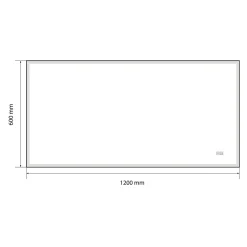 Luxury Bain Miroir salle de bain LED 120x60cm anti buée avec cadre doré LB-126080G* Miroir Lumineux