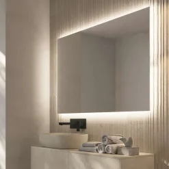 Ledimex Miroir Salle de Bain LED Rétro-Éclairé (6500K) - 80x80cm - Verre Sécurité 5mm - SUECIA