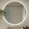 Lomazoo Miroir salle de bain Dallas avec LED 80 cm rond* Miroir Lumineux
