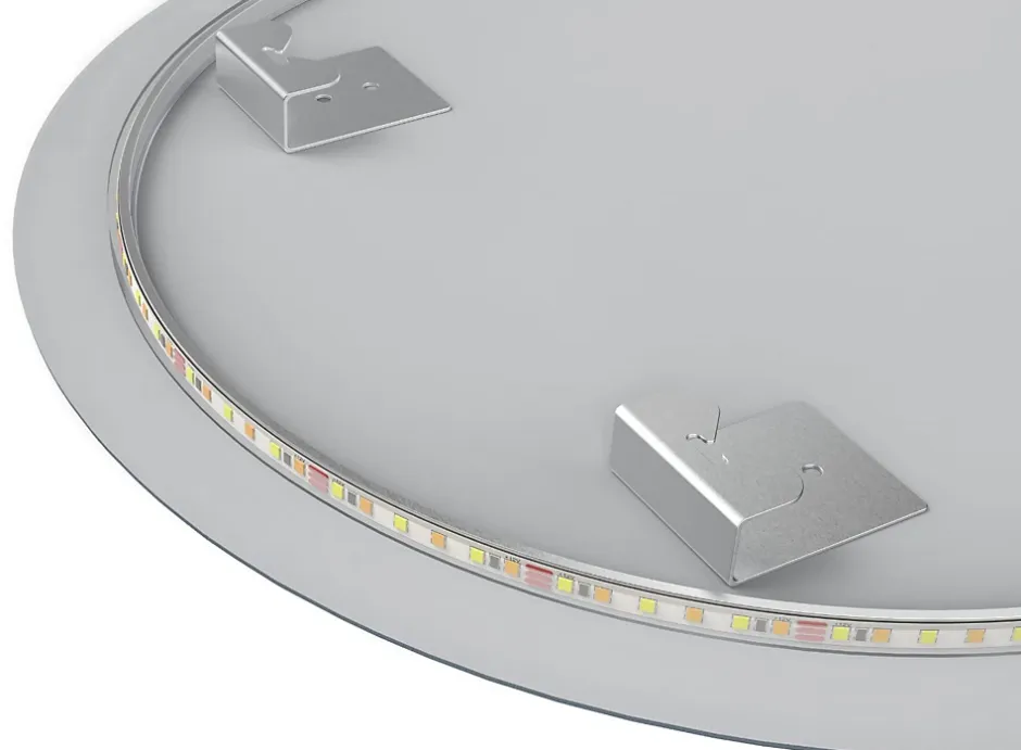 Lomazoo Miroir salle de bain Dallas avec LED 80 cm rond* Miroir Lumineux