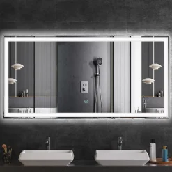 Lomazoo Miroir salle de bain Memphis avec LED 120 x 60 cm