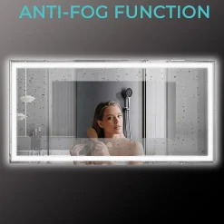 Lomazoo Miroir salle de bain Memphis avec LED 120 x 60 cm