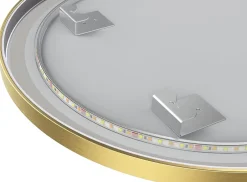 Lomazoo Miroir salle de bain Paris avec LED 80 cm doré rond* Miroir Lumineux