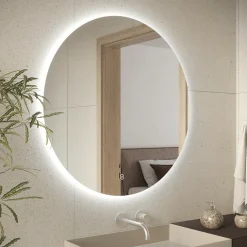 Lomazoo Miroir salle de bain Atlanta avec LED 70 cm rond