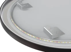 Lomazoo Miroir salle de bain Florence avec LED 80 cm noir rond