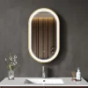 Lomazoo Miroir salle de bain lumineux LED Berlin 40x70 cm ovale doré