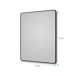 Aurlane Miroir salle de bain rectangle 60x80cm - encadrement en aluminium - HOB 60* Miroir Simple