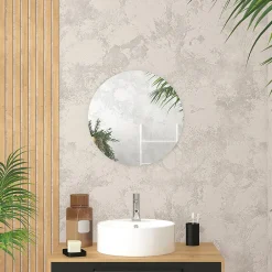 Aurlane Miroir salle de bain ROND - Diamètre 50cm - GO* Miroir Simple