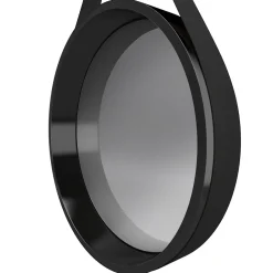 Aurlane Miroir salle de bain Rond type Barbier - Noir - Diamètre 50 cm* Miroir Simple