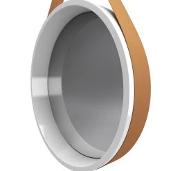 Aurlane Miroir salle de bain rond type barbier diamètre 50 cm - BARBER WHITE