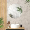 Aurlane Miroir salle de bain ROND - Diamètre 70cm - GO* Miroir Simple