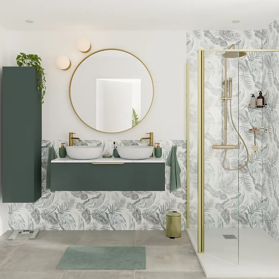 GoodHome Miroir salle de bains arche 50x80 cm, doré, Tisa* Miroir Simple
