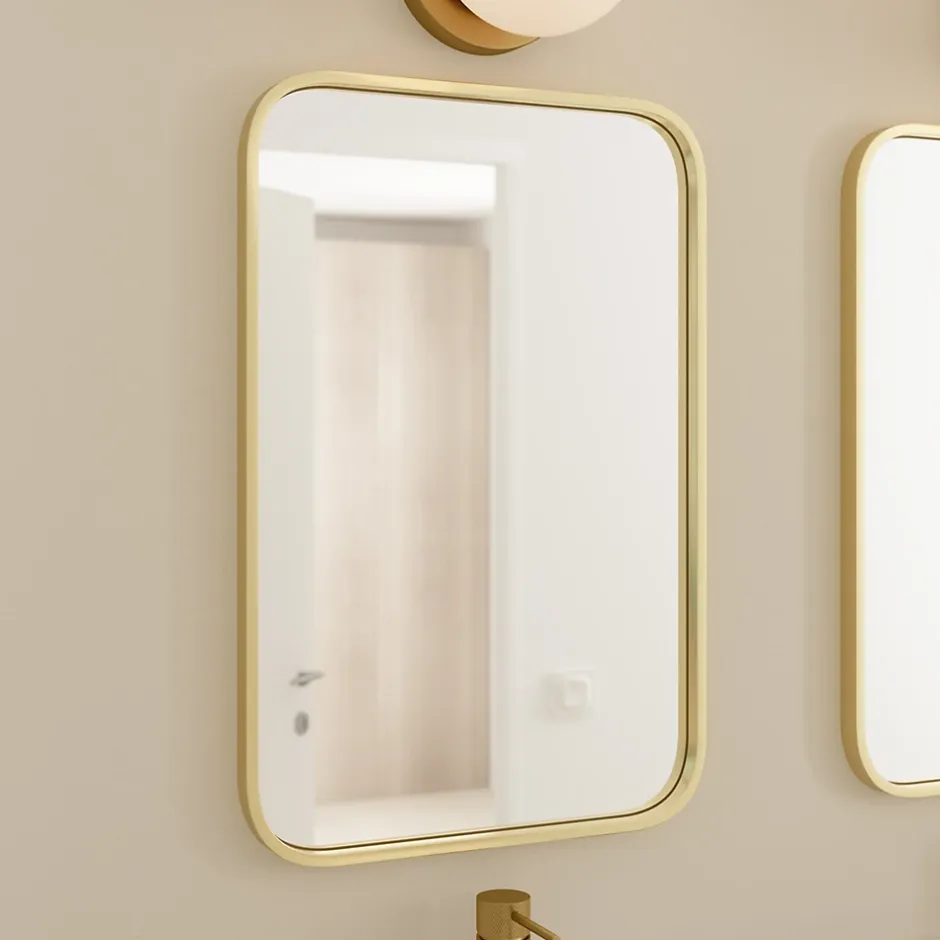 GoodHome Miroir salle de bains arche 50x80 cm, doré, Tisa* Miroir Simple
