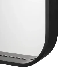 GoodHome Miroir salle de bains carré 60x60 cm Tisa noir* Miroir Simple