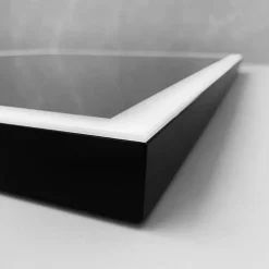 Ledimex Miroir Salle de Bains Lumineux SUIZA Anti-Buée et Eclairage Frontal Triled Tactile On/Off Noir Mat 70x80cm
