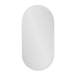 GoodHome Miroir salle de bains oblong 40x80 cm, blanc, Tisa* Miroir Simple