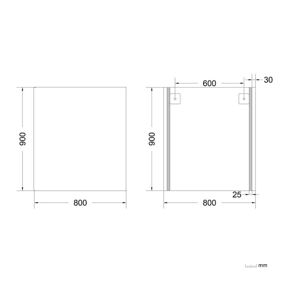 GoodHome Miroir salle de bains rectangulaire 80 x 90 cm argent, Imandra