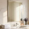 Miroir salle de bains rectangulaire 50X60 cm Wapta argent* Miroir Simple