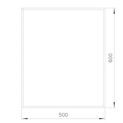 Miroir salle de bains rectangulaire 50X60 cm Wapta argent* Miroir Simple