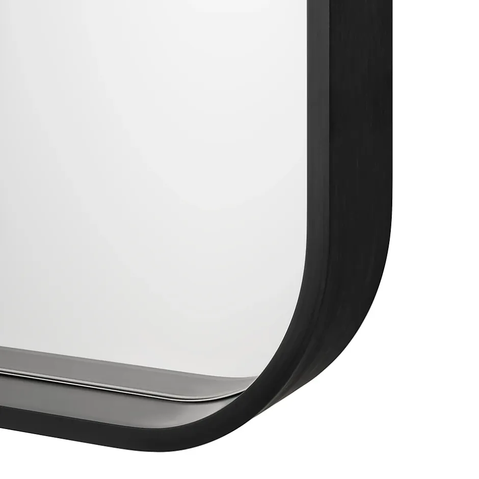 GoodHome Miroir salle de bains rectangulaire 40x60 cm Tisa noir* Miroir Simple